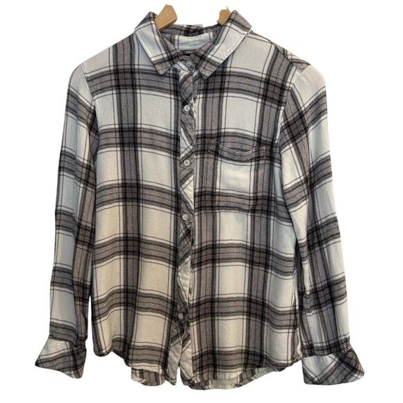 Brandy Melville One Size Small / Medium Plaid Flannel Top SUPER SOFT - Picture 1 of 4